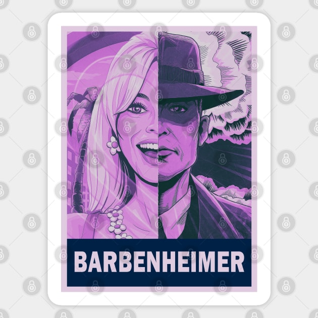 Barbenheimer Sticker by ActiveNerd